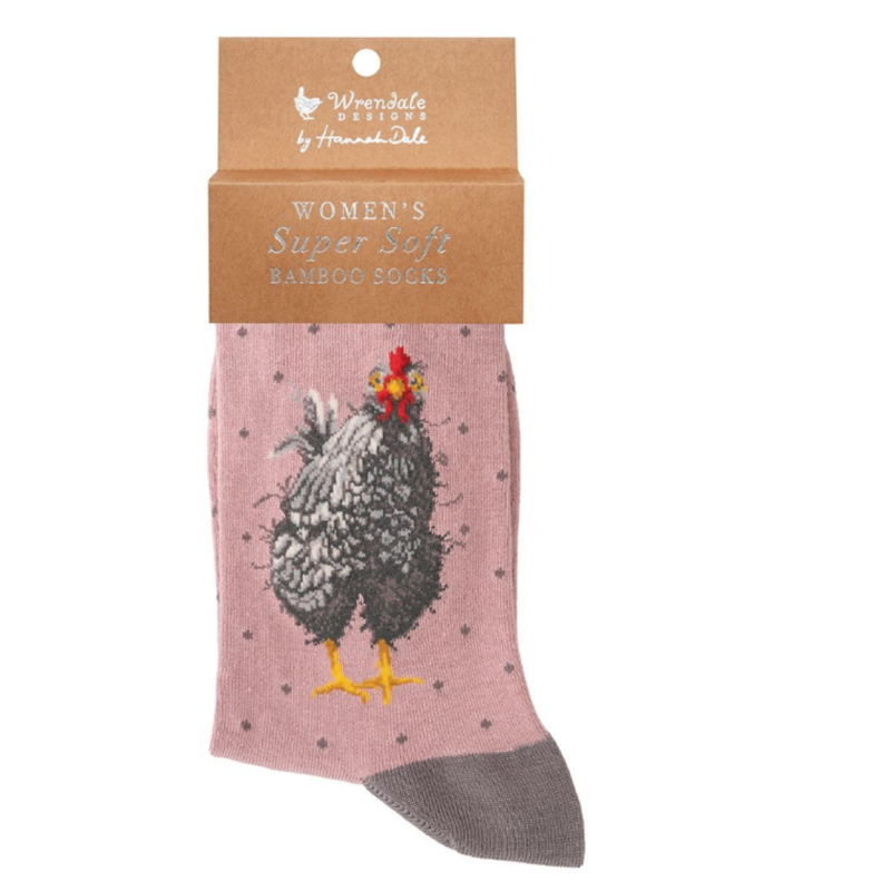 Wrendale Designs Ladies 'Curious Hen' Chicken Socks-1
