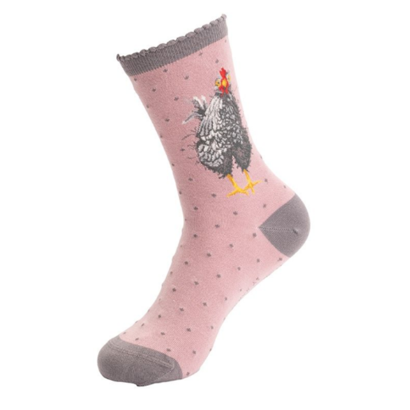 Wrendale Designs Ladies 'Curious Hen' Chicken Socks