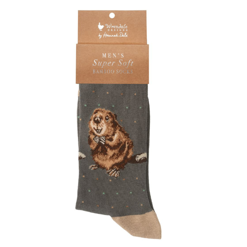 Wrendale Designs 'The Arborist' Beaver Men's Socks-1