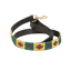 Benji And Flo Sublime Polo Leather Dog Lead - Green/Gold - 115cm