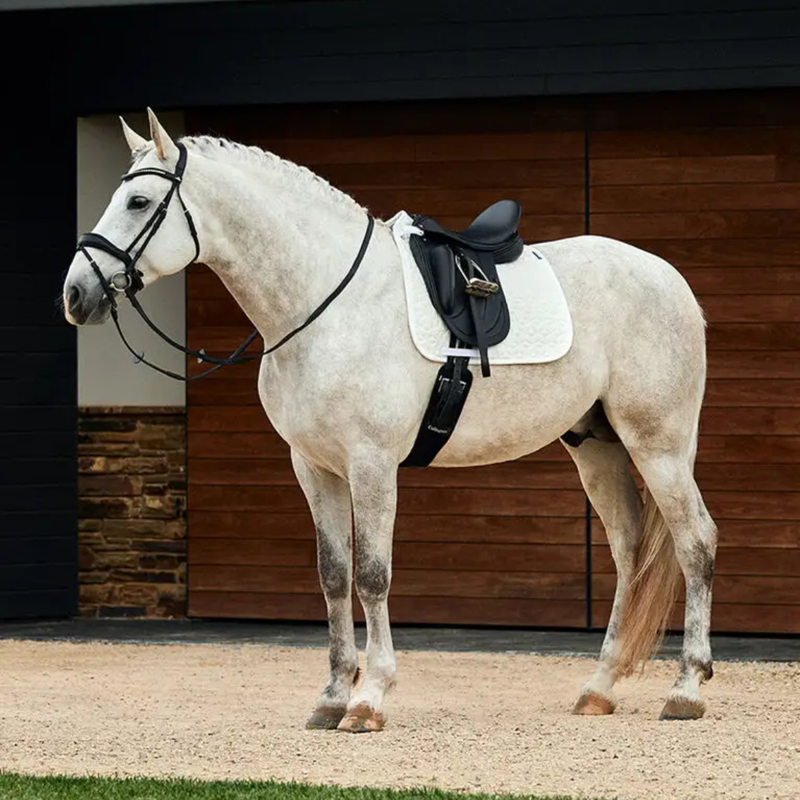WeatherBeeta Suede Elite Air-Tec Dressage Saddlepad - White-4