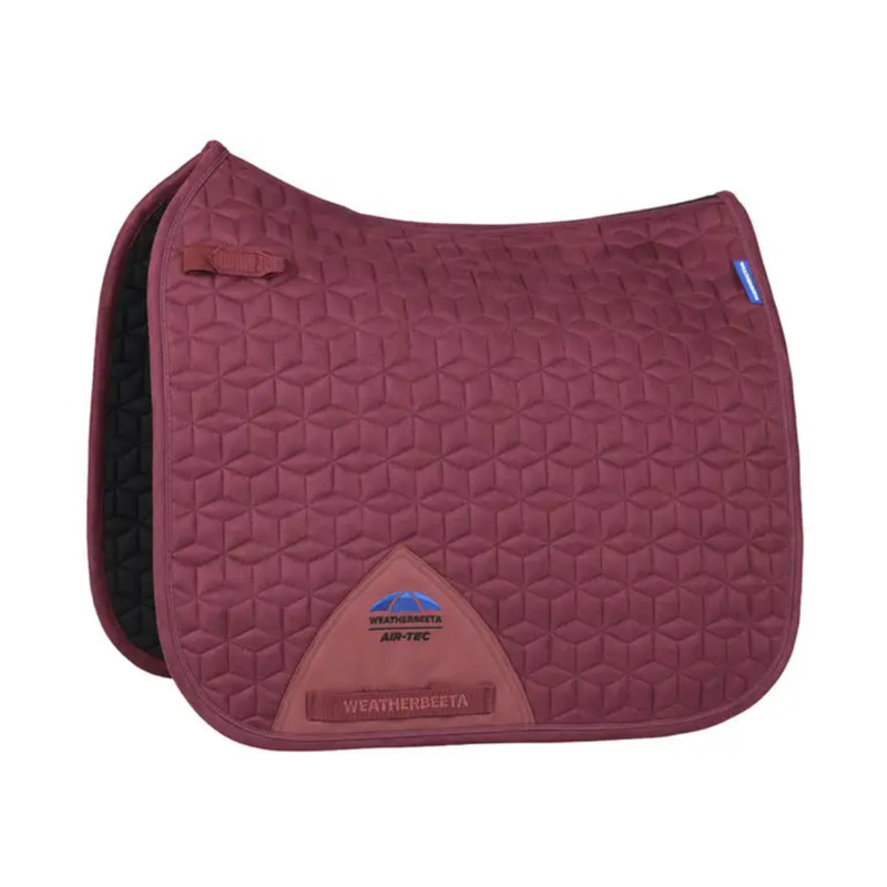 WeatherBeeta Suede Elite Air-Tec Dressage Saddlepad - Burgundy