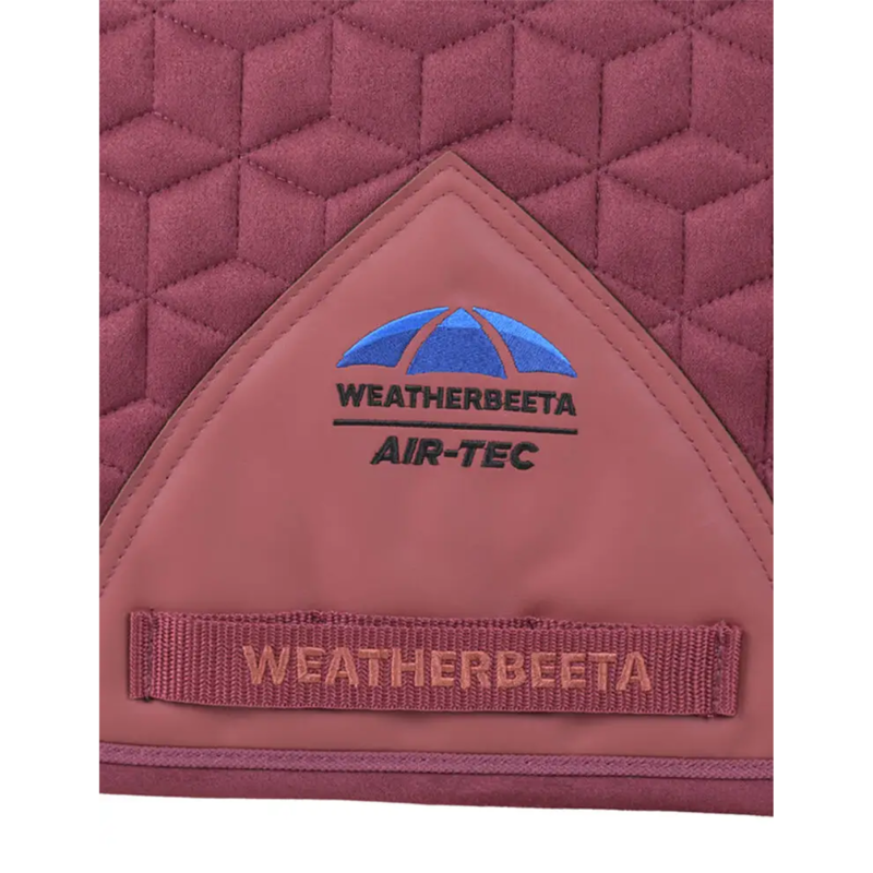 WeatherBeeta Suede Elite Air-Tec Dressage Saddlepad - Burgundy-2