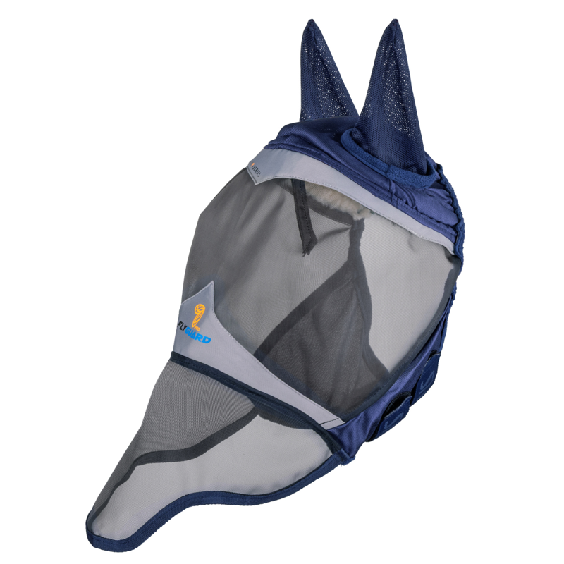 Shires Fine Mesh Fly Mask with Ears and Nose - Navy-1