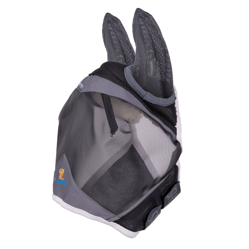 Shires Air Motion Fly Mask with Ears - Dark Grey-1