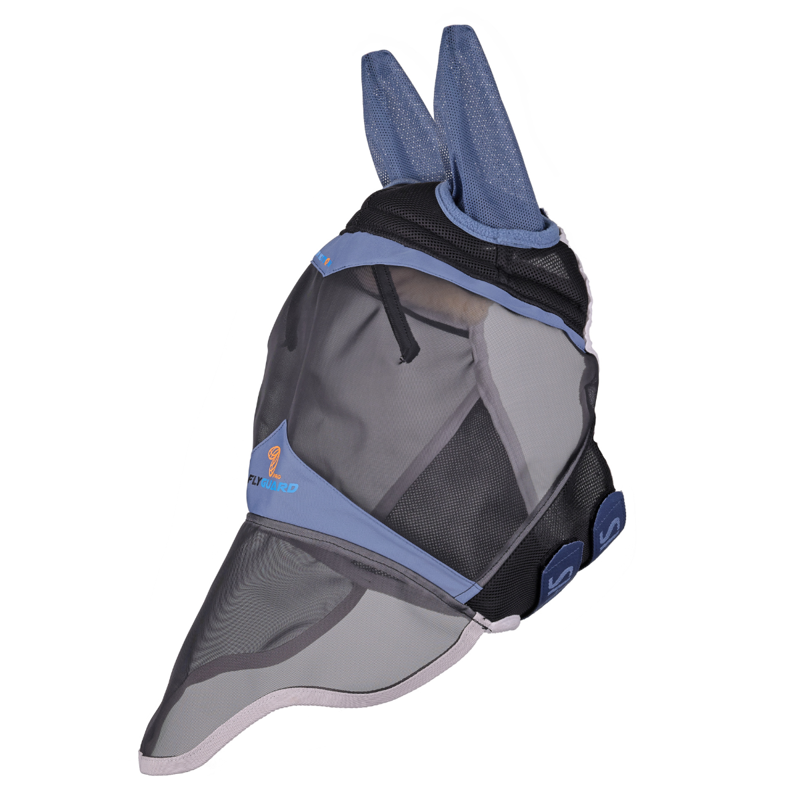 Shires Air Motion Fly Mask with Ears and Nose Deep - Airforce Blue-1