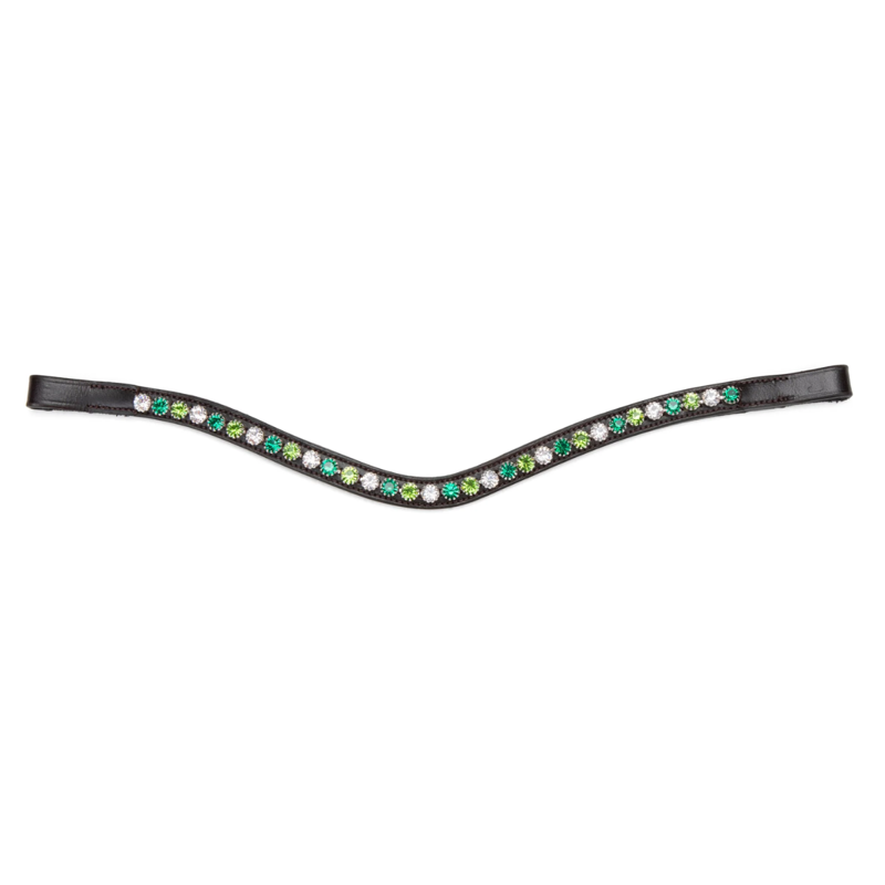 Shires Velociti GARA Green Diamante Browband - Havana
