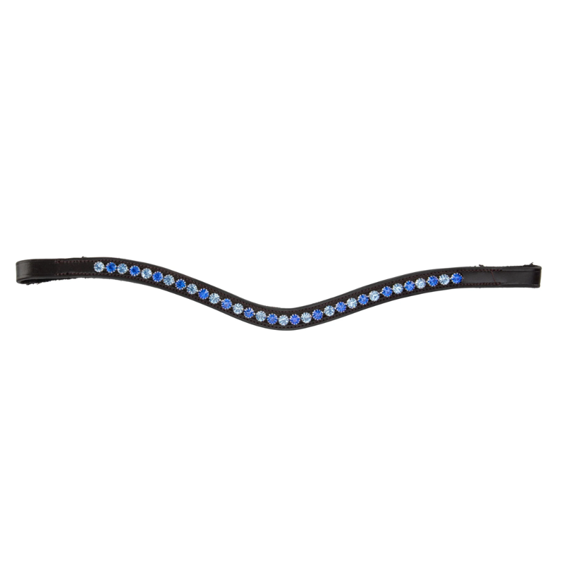 Shires Velociti GARA Blue Diamante Browband - Black