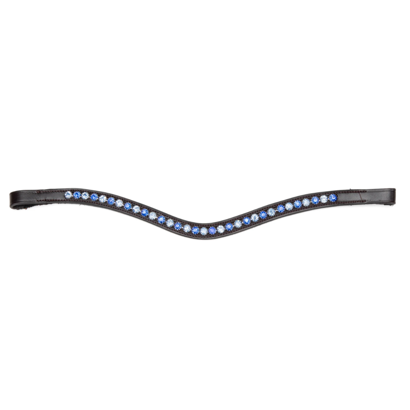 Shires Velociti GARA Blue Diamante Browband - Havana