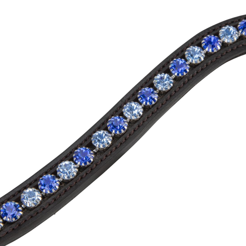Shires Velociti GARA Blue Diamante Browband - Havana-1