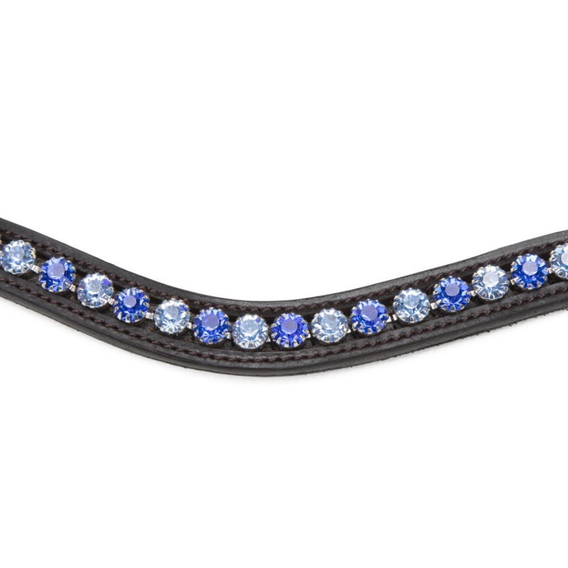 Shires Velociti GARA Blue Diamante Browband - Black-1