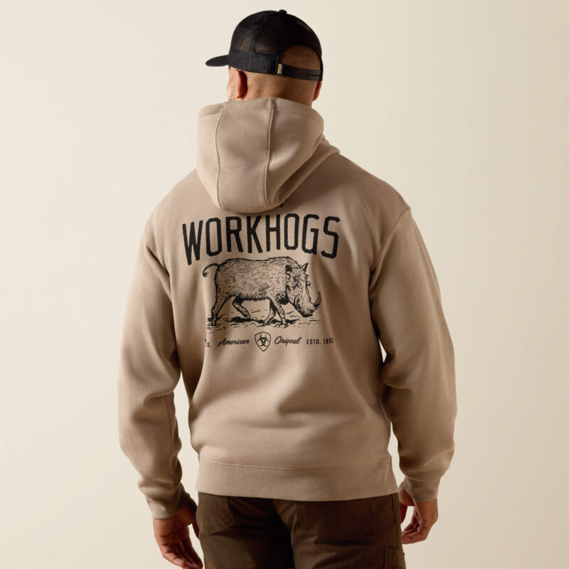 Ariat Men's Rebar Lightweight Workhog Hoodie - Greige-1