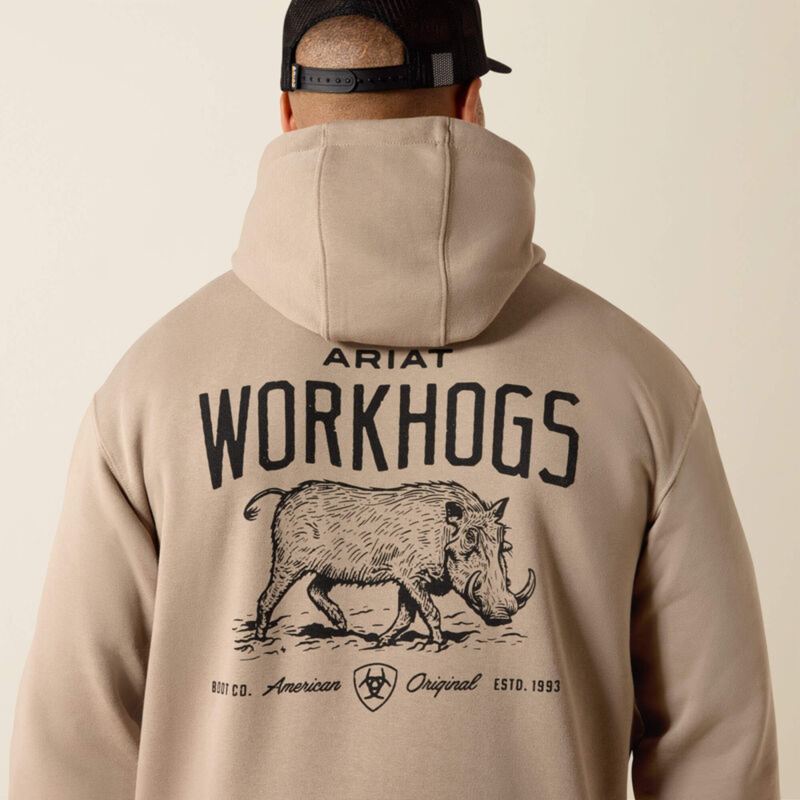 Ariat Men's Rebar Lightweight Workhog Hoodie - Greige-3