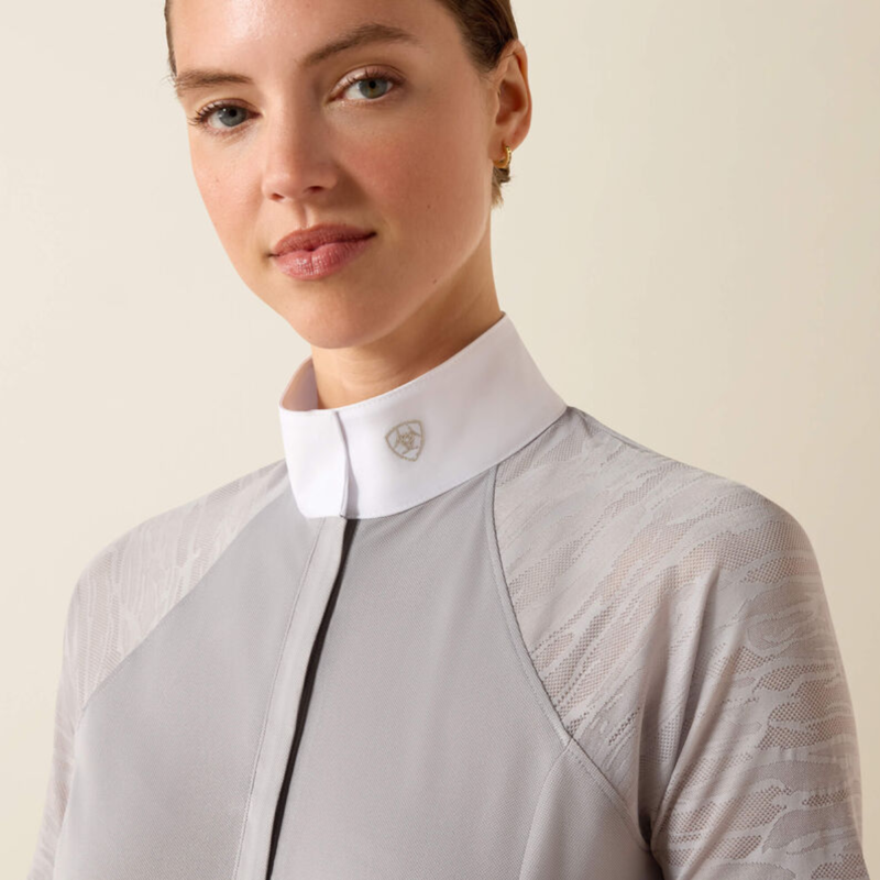 Ariat Women's Aptos Vent 2.0 Show Shirt - Show Grey-3