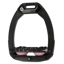 Flex-On Safe-On Inclined Ultra-Grip Stirrups - Black/Black/Light Pink