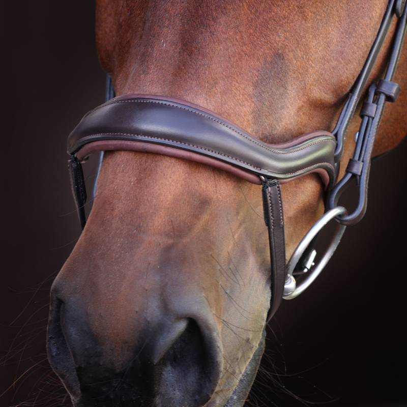 Shires Velociti LUSSO Elite Ergonomic Flash Bridle - Havana-3