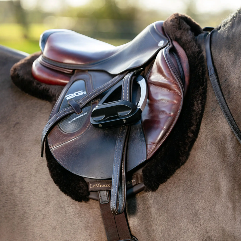 LeMieux Merino+ Hunter Saddlepad - Brown/Brown-1