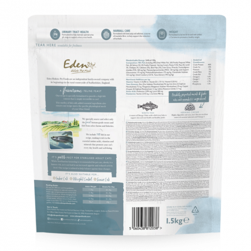 Eden Feline Feast White Fish with Herring Caviar - 1.5kg-1