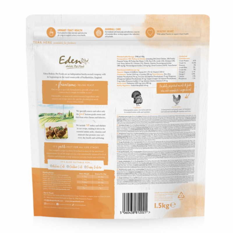 Eden Feline Feast Turkey and Chicken - 1.5kg-1