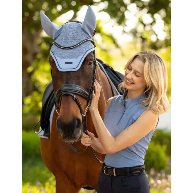 LeMieux Essence Acoustic Fly Hood - Powder Blue-1