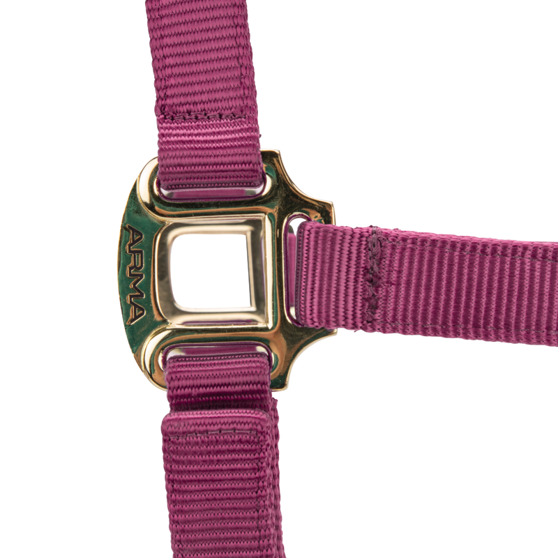 Shires ARMA Premium Adjustable Headcollar - Burgundy-2
