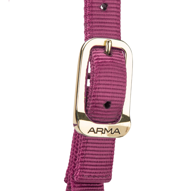 Shires ARMA Premium Adjustable Headcollar - Burgundy-4