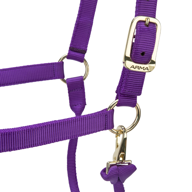 Shires ARMA Premium Adjustable Headcollar - Purple-2