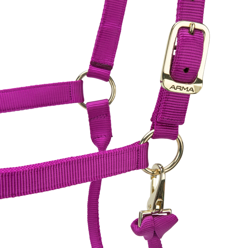 Shires ARMA Premium Adjustable Headcollar - Raspberry-3