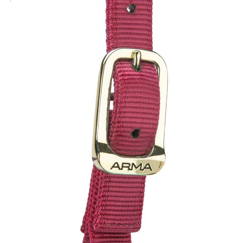 Shires ARMA Premium Adjustable Headcollar - Red-2