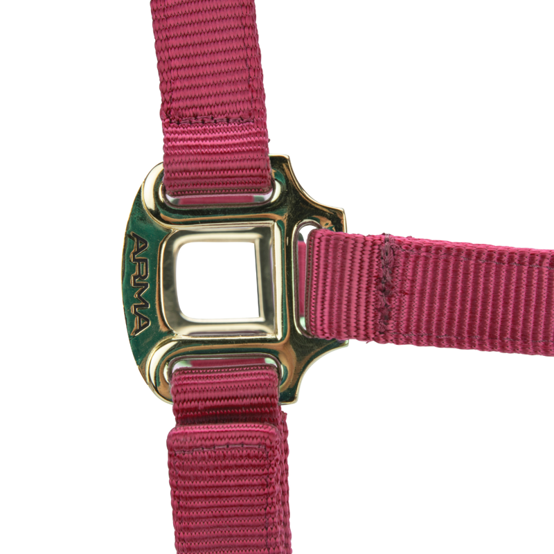 Shires ARMA Premium Adjustable Headcollar - Red-4
