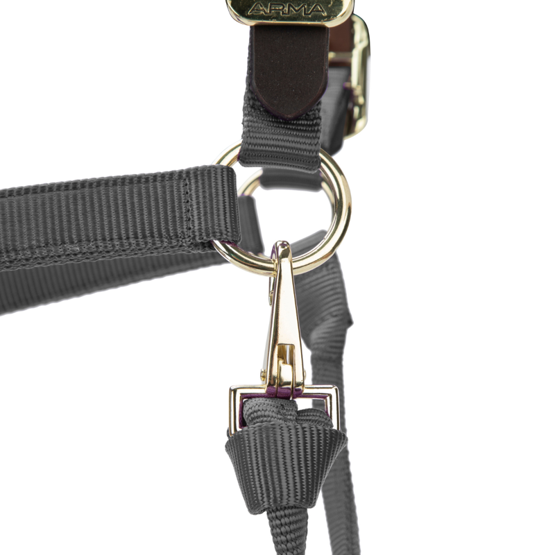 Shires ARMA Premium Adjustable FieldSafe Headcollar - Grey-4