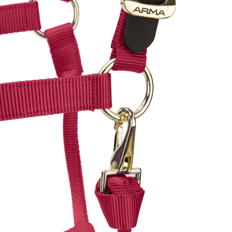 Shires ARMA Premium Adjustable FieldSafe Headcollar - Red-4