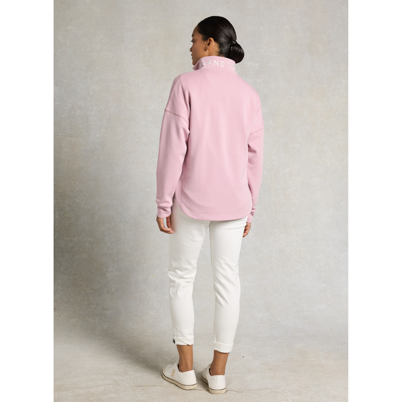 Holland Cooper Windsor Quarter Zip Sweat - Dawn Pink-2