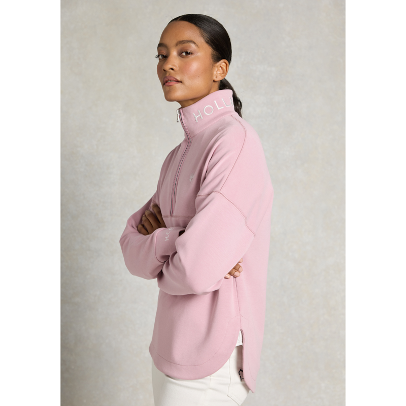Holland Cooper Windsor Quarter Zip Sweat - Dawn Pink-1