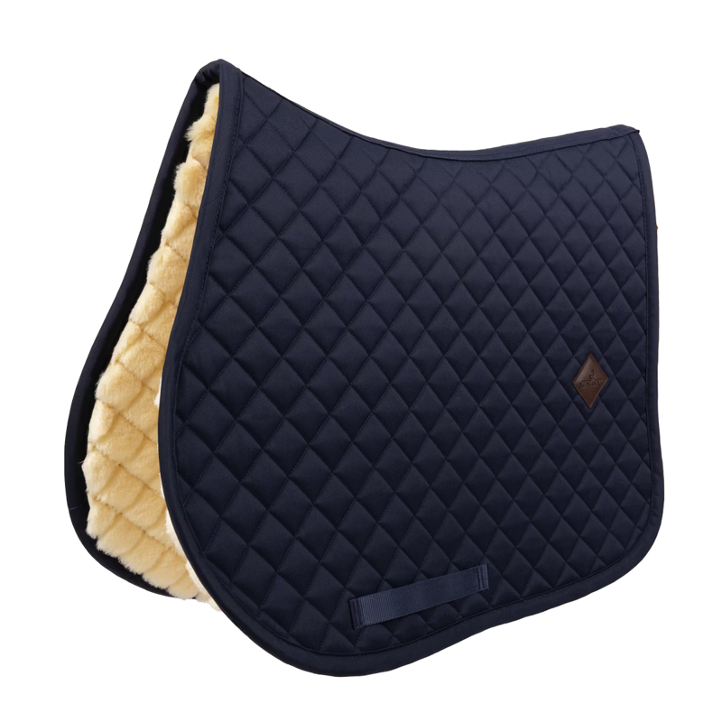 Kentucky Skin Friendly Sheepskin Show Jumping Saddlepad Full - Navy-2