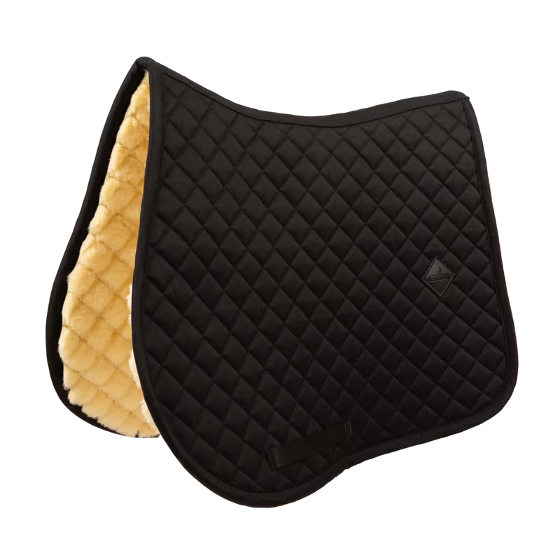 Kentucky Skin Friendly Sheepskin Show Jumping Saddlepad Full - Black