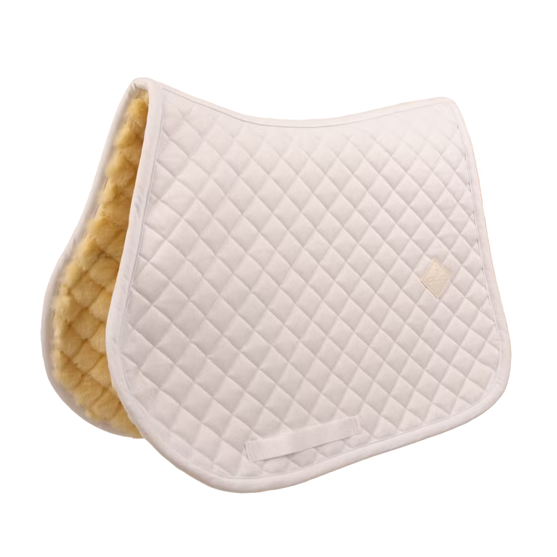 Kentucky Skin Friendly Sheepskin Show Jumping Saddlepad Full - White-3