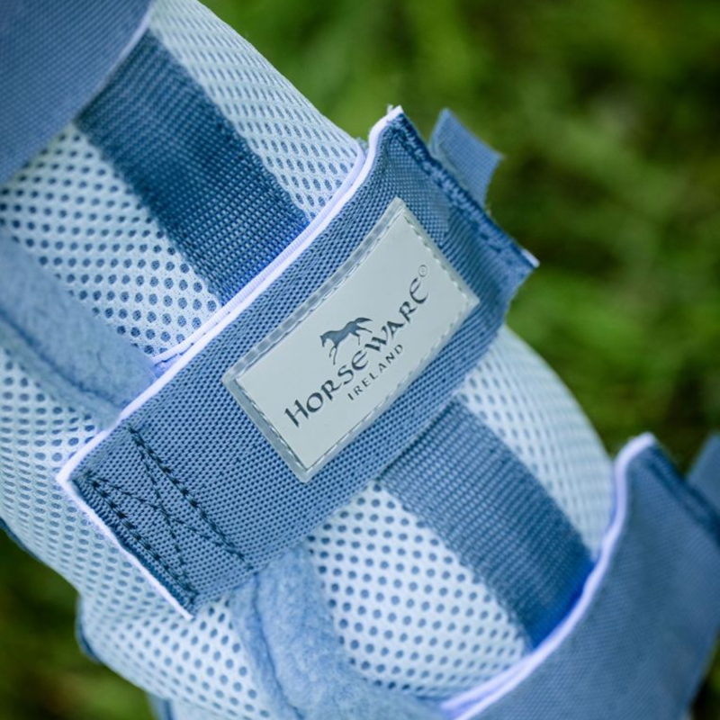 Horseware Fly Boots - Set of 2 - Heather Blue/Blue/Silver-2