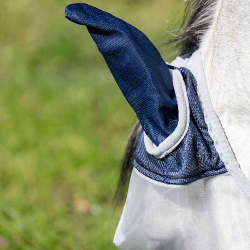 Horseware Shield Fly Mask - Navy/Silver-2