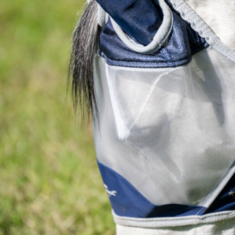Horseware Shield Fly Mask - Navy/Silver-3
