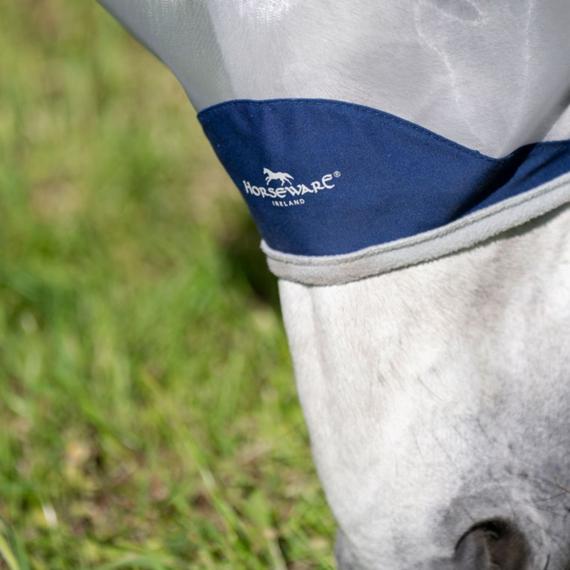 Horseware Shield Fly Mask - Navy/Silver-4