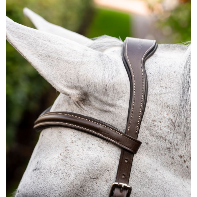 Horseware Micklem Deluxe Competition Bridle - Dark Havana-2
