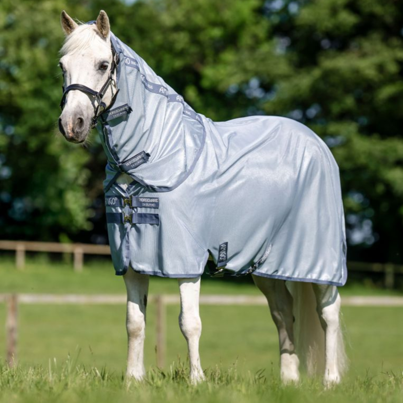 Horseware Amigo Bug Rug Plus Pony Fly Sheet - Heather Blue/Blue/Silver-1