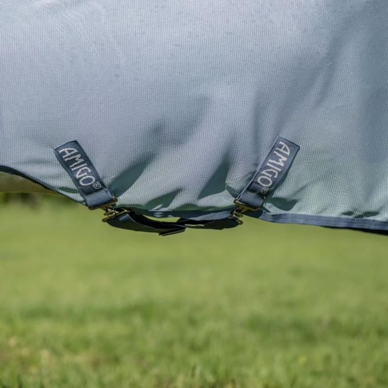 Horseware Amigo Bug Rug Plus Pony Fly Sheet - Heather Blue/Blue/Silver-2