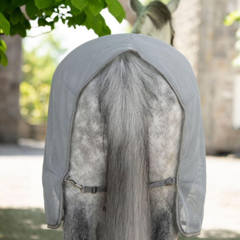 Horseware Amigo AirNet Cooler - Heather Blue/Titanium Grey/Silver-4