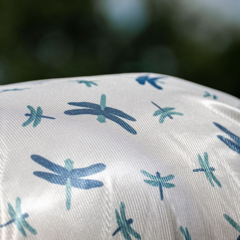 Horseware Amigo Integrated Fly Sheet - Dragonfly Print/Silver/Blue/Sage-2