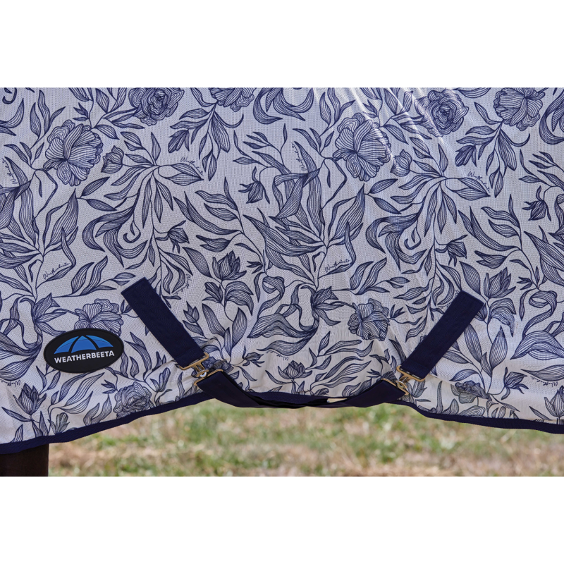 WeatherBeeta ComfiTec Limited Edition Combo Fly Sheet - White/Navy Floral Print-3