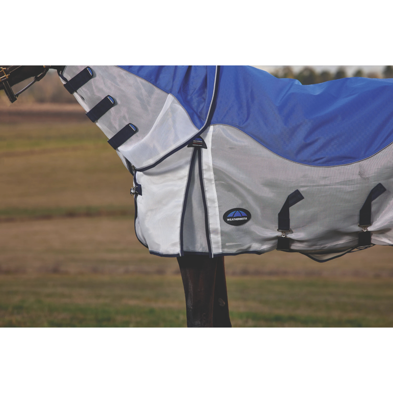 WeatherBeeta ComfiTec Duo Shield Detach-A-Neck Fly Rug - Blue/Silver/Navy-3