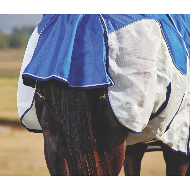 WeatherBeeta ComfiTec Duo Shield Detach-A-Neck Fly Rug - Blue/Silver/Navy-6