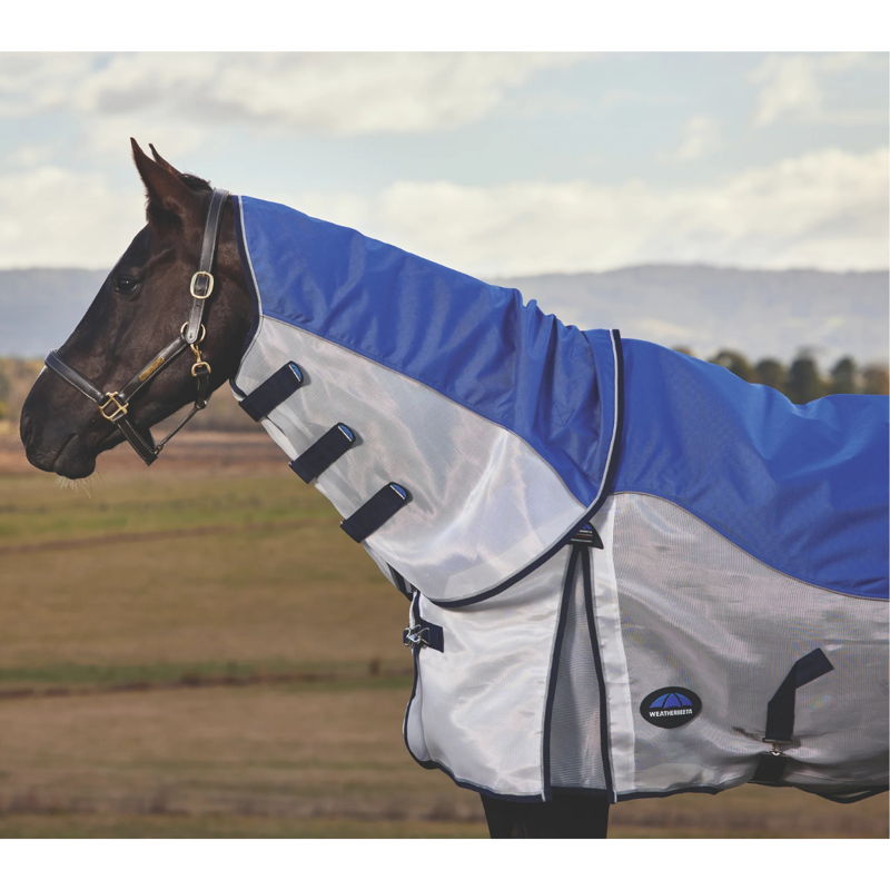 WeatherBeeta ComfiTec Duo Shield Detach-A-Neck Fly Rug - Blue/Silver/Navy-1